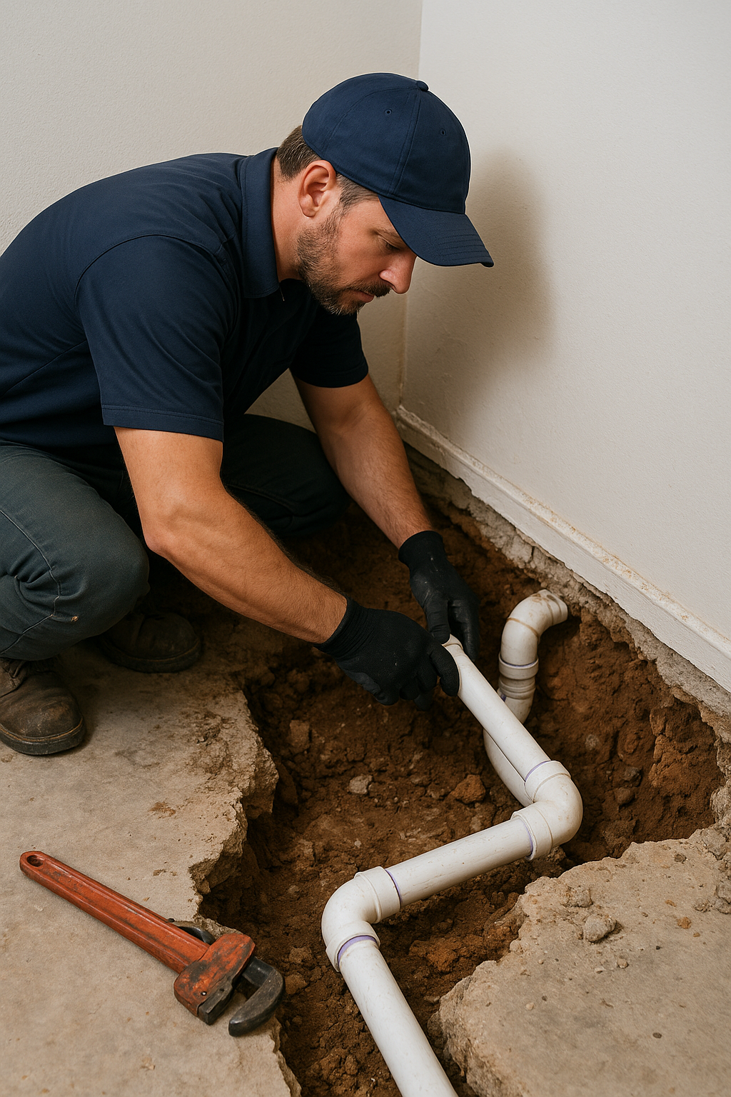 Slab Leak Re-Route in Houston